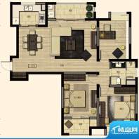 恒生伴山C4户型 3室面积:130.00平米