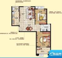 华茂万和城G5户型图面积:85.91平米