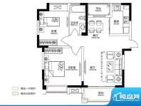 联发君悦运河A1户型面积:88.00平米