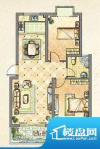 世纪尊园B户型 2室2面积:83.50平米