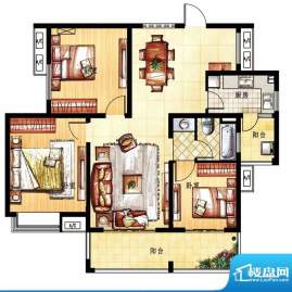 凤凰花园114平米户型面积:114.00平米