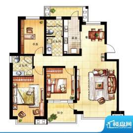 凤凰花园136平米户型面积:136.00平米