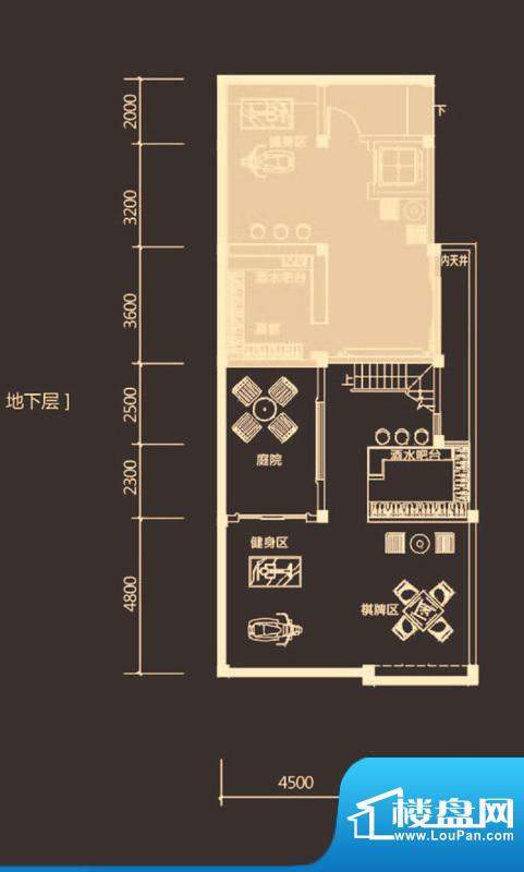 天俊华府叠加下叠G1面积:233.00平米