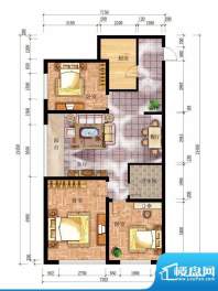 普利林景山庄A1户型面积:114.08平米