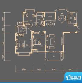 天俊华府公寓A1户型面积:136.00平米