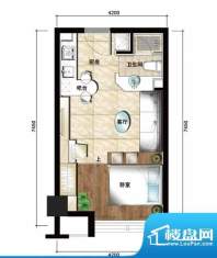 保利中心公寓户型-2面积:0.00平米
