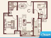 大城小院C户型 2室2面积:82.00平米