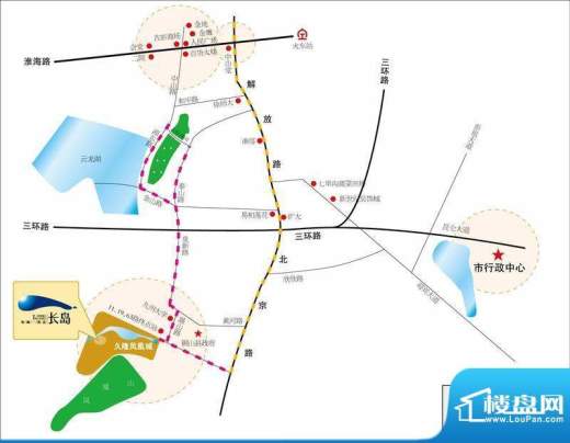 久隆长岛交通图
