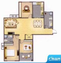 左岸人家M户型 3室2面积:129.00平米