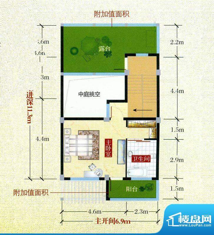 加州庄园联排G户型三面积:258.00平米