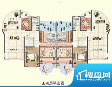 泰康红郡CD户型图四面积:280.00平米