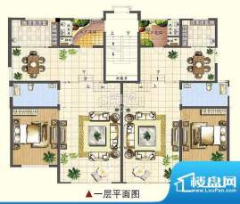 泰康红郡AB户型一层面积:210.00平米