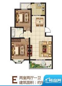 御林华府E户型 2室2面积:92.00平米