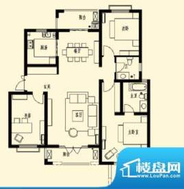 加州玫瑰园4F-D1 3室面积:130.00平米