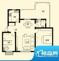 加州玫瑰园6F-D1 2室面积:92.50平米