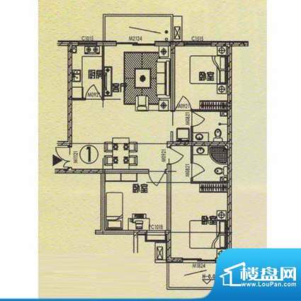 长城公寓长城户型图面积:119.22m平米