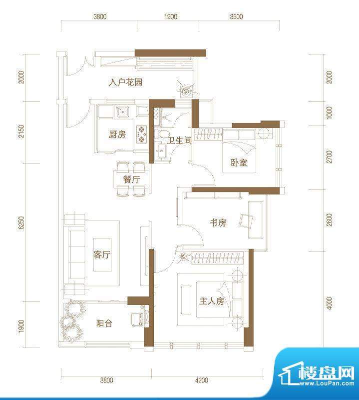 君华新城63、64栋03面积:93.00m平米