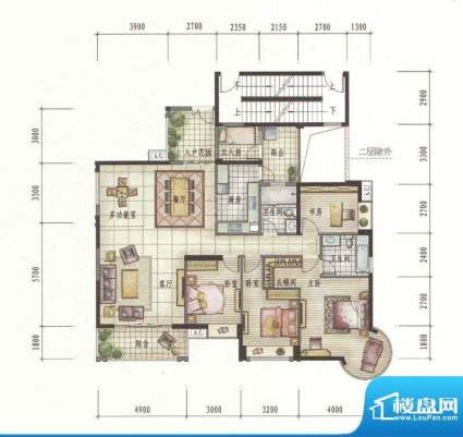 大信君汇湾03户型 6面积:193.00m平米