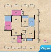 纯棉时代1幢02室偶数面积:80.94m平米