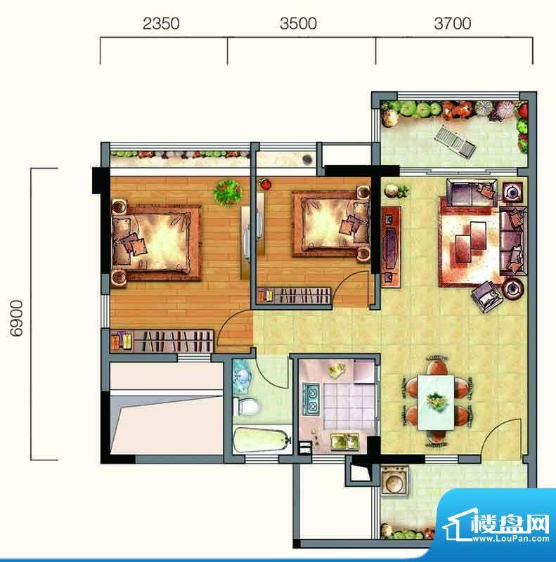 正德天水湖2/3栋01、面积:82.13m平米