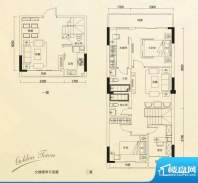 汇乔金色名都2栋C01面积:107.75m平米