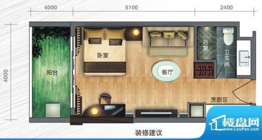 旭日曦苑户型图a5面积:46.00m平米