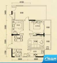 汇乔金色名都2栋C16面积:82.57m平米