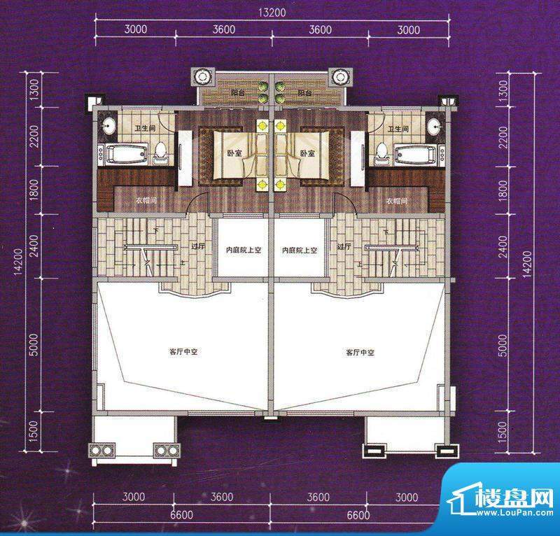 天乙海岸名都D1户型面积:45.00m平米