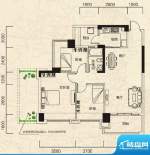 中澳滨河湾L型三房户面积:101.00m平米