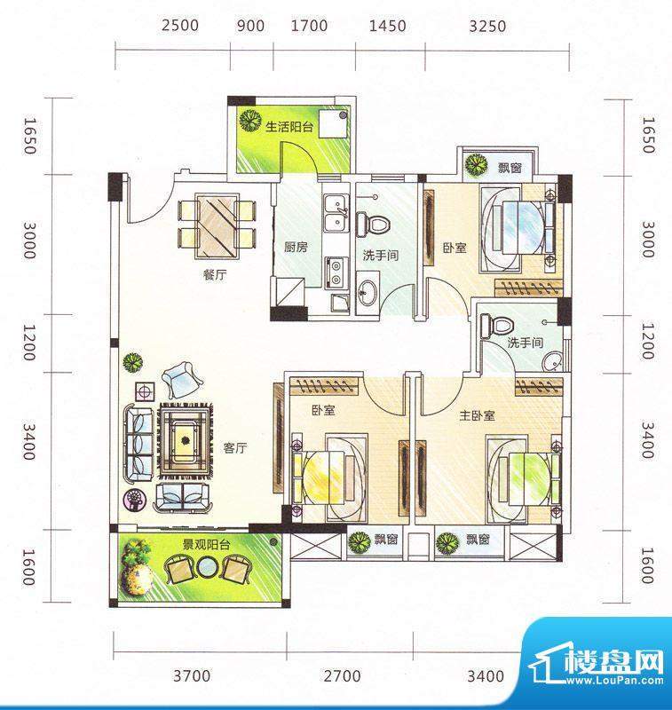 骏隆轩 幸福里8号1栋面积:95.00m平米