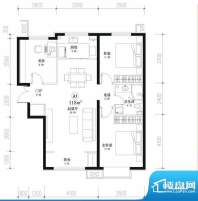 海亮国际社区F户型 面积:118.00m平米