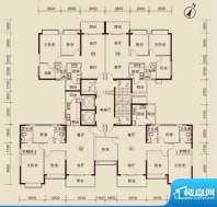 恒大绿洲户型图3 3室面积:110.00m平米