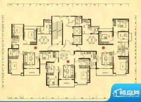 恒大名都8#9#户型图面积:169.00m平米