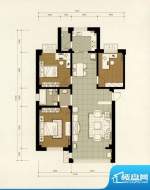 东城人家F户型图 3室面积:122.00m平米