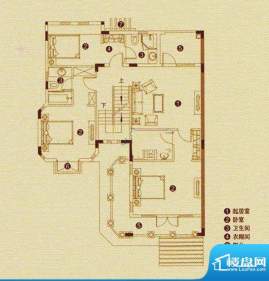 朗润园5栋A座2层 3室面积:287.65m平米