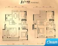 溪城华府J2户型图 4面积:242.50m平米