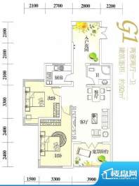 虹桥国际公寓G1户型面积:92.00m平米