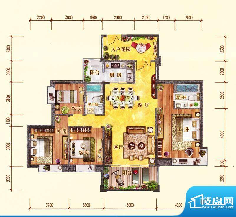 佛奥阳光花园70、72面积:170.03m平米