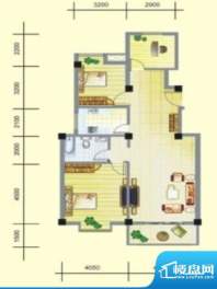 颐和城府户型图 3室面积:110.00m平米