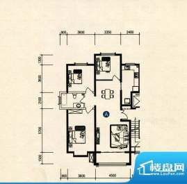 宏基月湖湾A户型 3室面积:121.93m平米