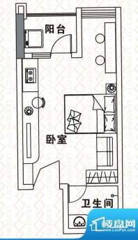 东润领寓 A4户型面积:39.00m平米