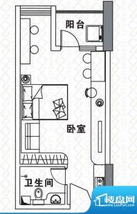 东润领寓 A3户型面积:43.00m平米