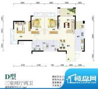 西江国际D型-三室二面积:0.00m平米