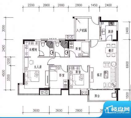 顺景蔷薇山庄四期第面积:113.72m平米