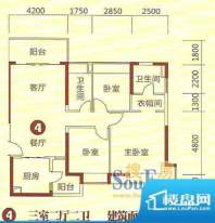 恒大绿洲28栋4号房户面积:123.00m平米