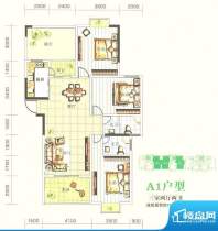 运河名都A1户型 3室面积:139.73m平米