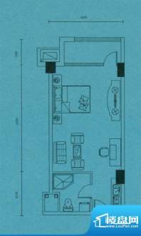 民生艾依水郡商住公面积:54.59m平米