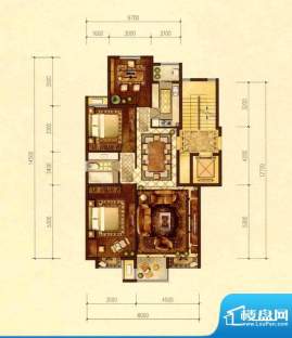 京能天下川C户型图 面积:117.92m平米