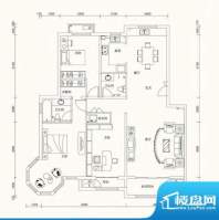 泰和地中海G户型图 面积:148.97m平米