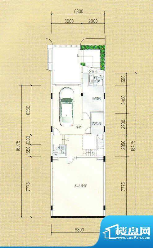 中信凯旋公馆C户型负面积:98.00m平米